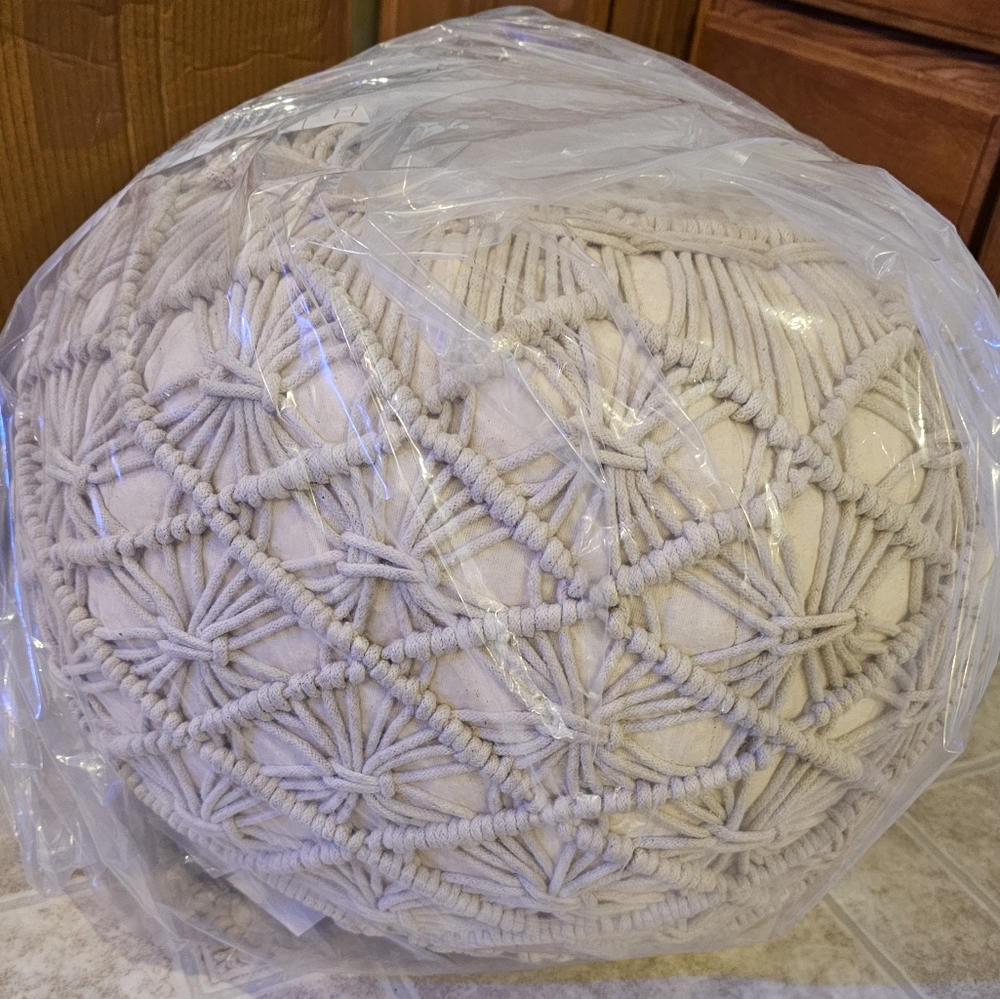 Macrame Pouf